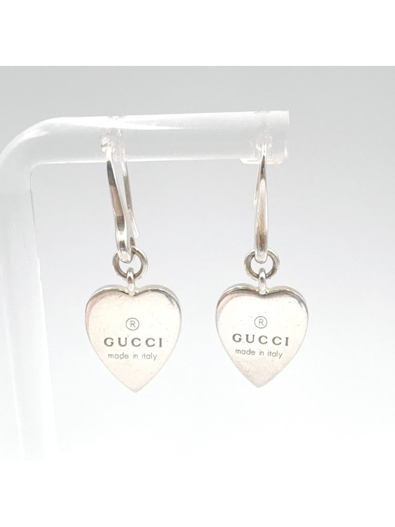 Gucci Logo Silver Earrings